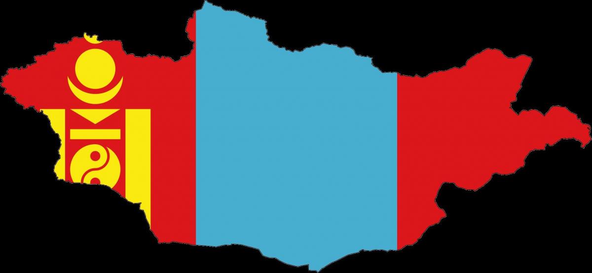 નકશો મંગોલિયા ધ્વજ