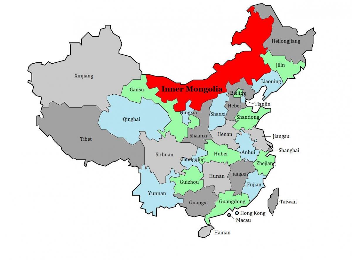 નકશો મંગોલિયા પ્રદેશ