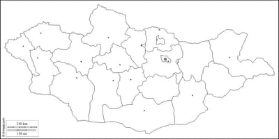 ખાલી નકશો મંગોલિયા